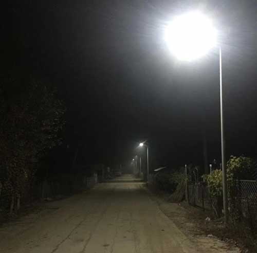 太阳能路灯夜晚效果